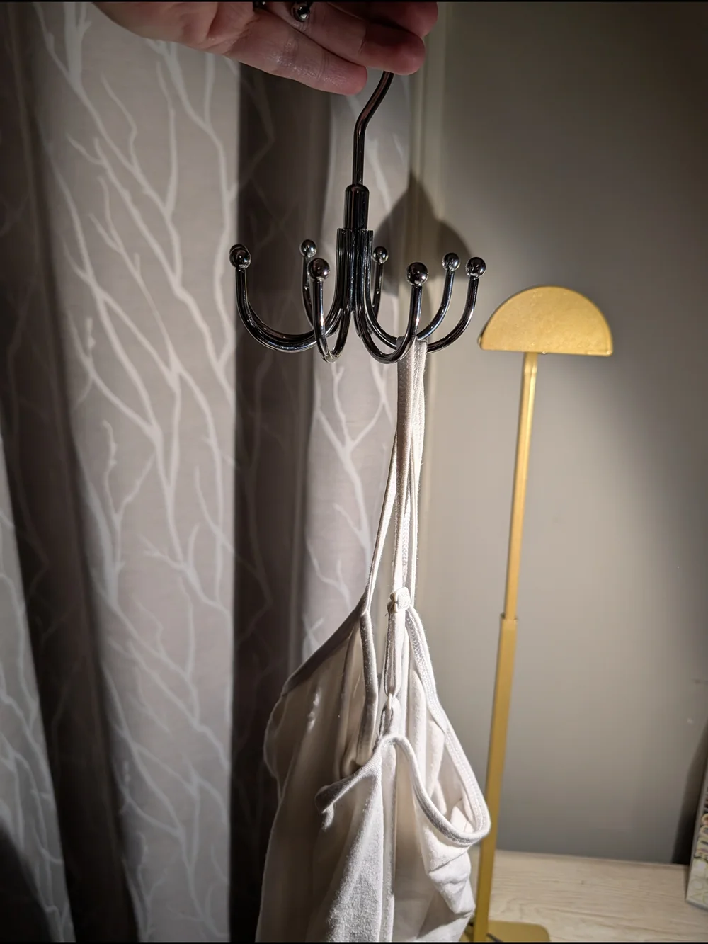 Metal Hook Rack in Chrome